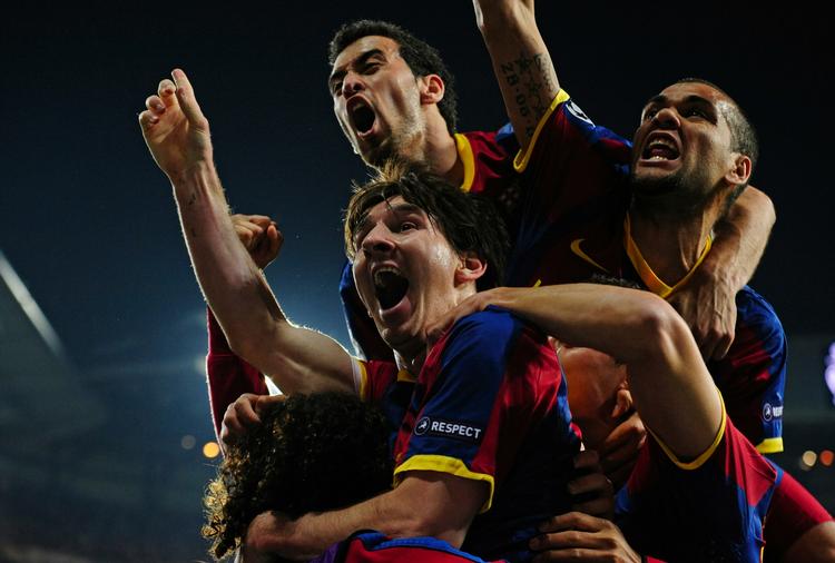 jubel. Barcelona vandt opgøret i fjendeland mod Real Madrid, der leverede en skuffende indsats. 