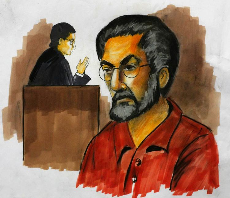 Anklaget. Tahawwur Hussain Rana, da han sad foran dommeren i 2009. 