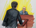Forklaring. David Headley vidner mod sin gamle kammerat ved retten i Chicago. 