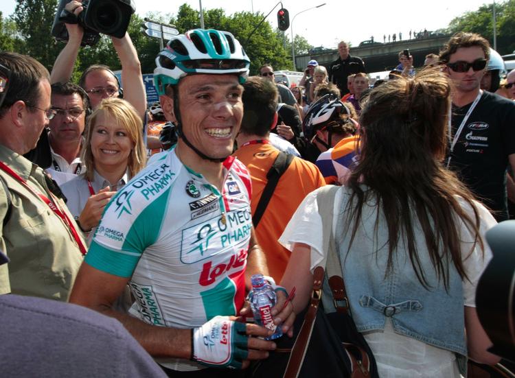 andenplads. Forårets store vinder, Philippe Gilbert, måtte nøjes med en andenplads i prologen til Belgien Rundt. 