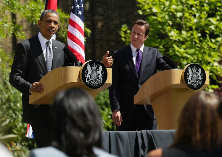 Partnere. USA's præsident Barack Obama var i dag på besøg hos sin britiske kollega, premierminister David Cameron. 