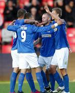 jubel. Med en sejr i Silkeborg kom Lyngby over nedrykningsstregen. 