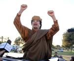 Fremtid. Moamar Gaddafi har flere gange været rygtet død og såret. Ifølge den libyske regering har han det godt. 