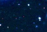 EKSPLOSION. Lyset fra GRB090229B ser ikke ud af meget på dette observationsfoto. Den røde lysprik i midten af billedet er har rejst 13,14 milliarder lysår for at ramme Jorden. 