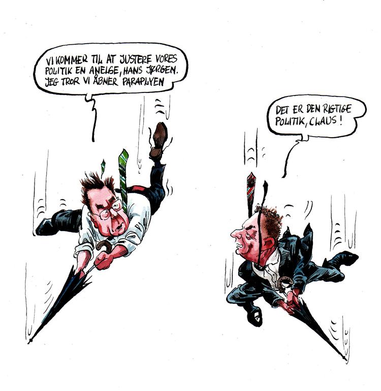 Skævt. Det er ubalancen i den økonomiske debat, som muliggør, at den borgerlige regering, på trods af at have ført en katastrofal økonomisk politik, af mange opfattes som mere økonomisk ansvarlig end oppositionen. 