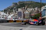 gadeløb. Den tyske verdensmester Sebastian Vettel på vej til den bedste tid i kvalifikationen i Monaco. 