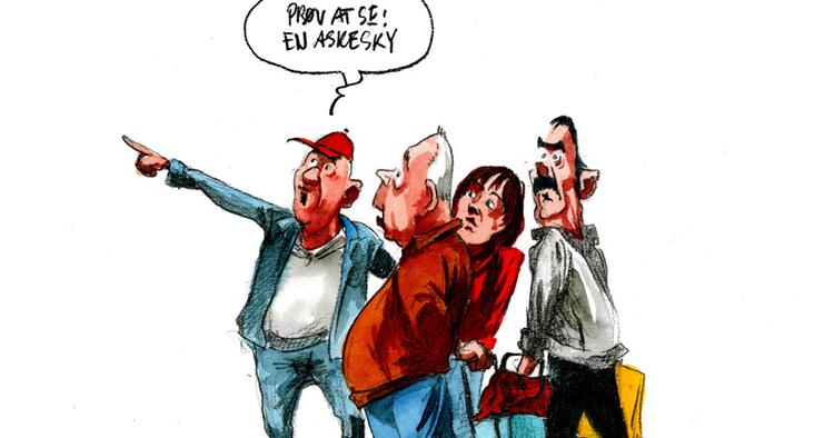 AFLEDNINGSMANØVRE. Tegning: Roald Als 