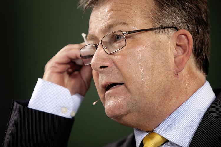 Finance Minister Claus Hjort Frederiksen says that Dominique Strauss-Kahn must resign. archive. 