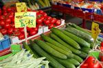 Dette billede er taget den 26. maj på et marked i Hamborg. Agurkerne er spanske. Disse og alle andre agurker fra Spanien er nu fjernet fra markeder og butikshylder. 