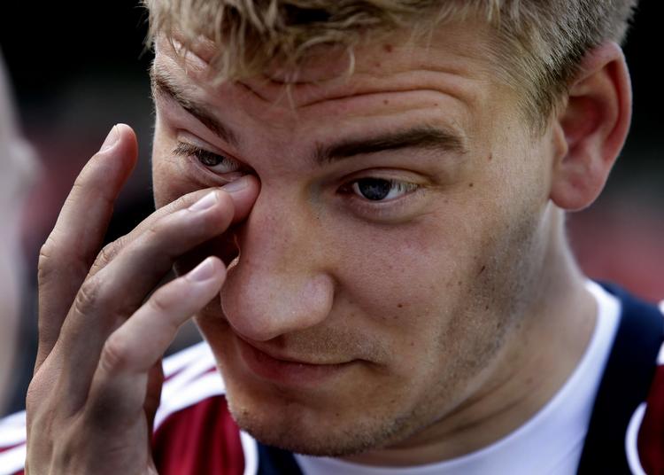 Kampklar. Bendtner føler sig i fin form før kampen mod Island på lørdag. På trods af stort set ingen spilletid hos Arsenal på det sidste. 