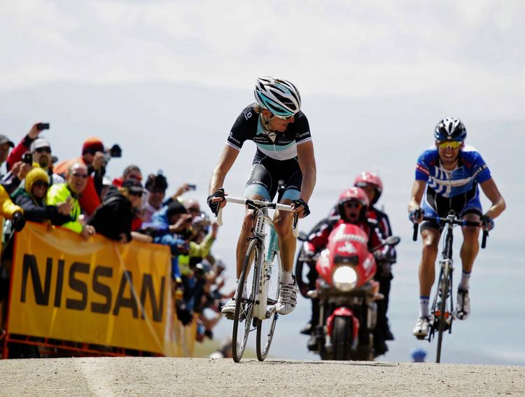 truslen. I sit seneste løb viste Andy Schleck sig frem i Tour of California. 
