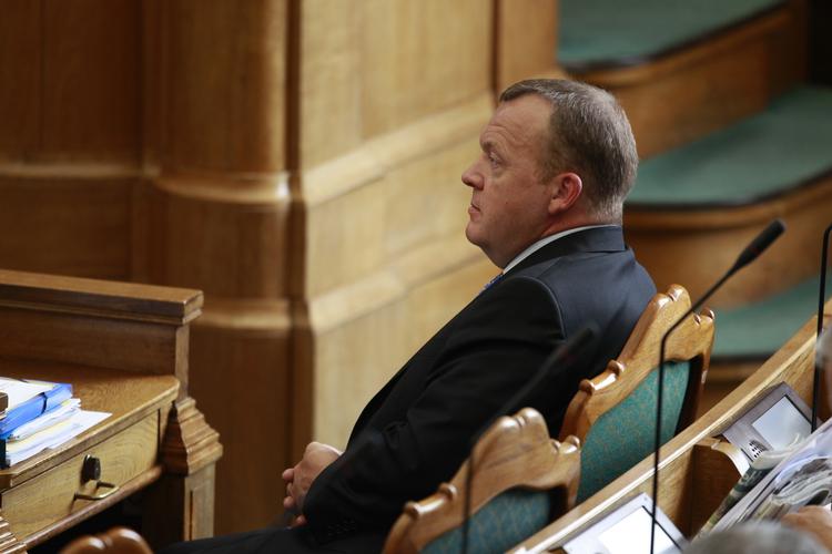 Prime Minister Lars Løkke Rasmussen during Parliament's recess debate. Archive. 