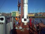 Klar. Der var stilhed før stormen på Nexø Havn klokken syv i morges. 
