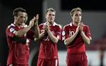 Nedtur. Christian Eriksen (th.) var en af Danmarks bedste, da U21-landsholdet åbnede EM med et snævert nederlag til Schweiz. 