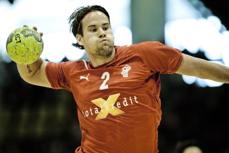 Suveræn. Thomas Mogensen scorede efter behag i kampen mod schweizerne. 