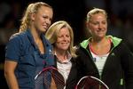 Præsidentbesøg. WTA-præsidenten Stacey Allester besøgte Farum og overværede Wozniackis kamp mod Kerber tidligere på ugen. 