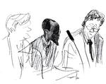 The appeal case begins in connection with an attack against Kurt Westergaard in January 2010. Archive drawing from the lower court. 