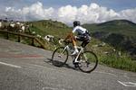 forberedelse. Alberto Contador på træningstur for to dage siden på en af Tour de Frances største udfordringer, alpe d'Huez. 
