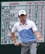 forspringet. På et tidspunkt under tredje runde var Rory McIlroy ni slag foran normeste konkurrent, men nordireren kiggede ikke selv på leaderboardet under US Open. 