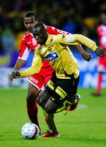 snydt. Anthony Ujah er tabt for Brøndby. Angriberen fra Lillestrøm er skiftet til tysk fodbold. 