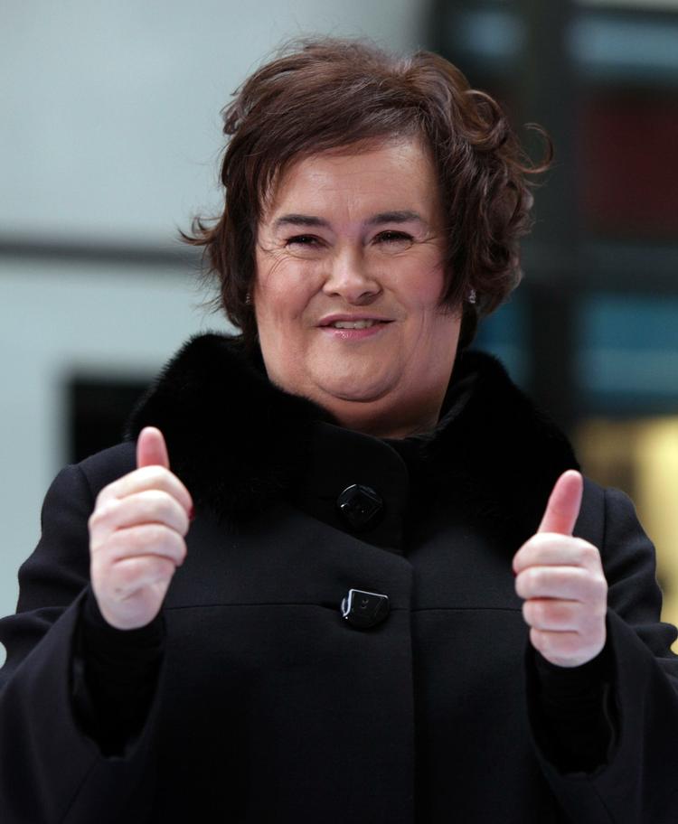 Askepot. Her ses en glad Susan Boyle, der om muligt er blevet endnu gladere, nu hvor hendes liv bliver til en musical i Newcastle. 