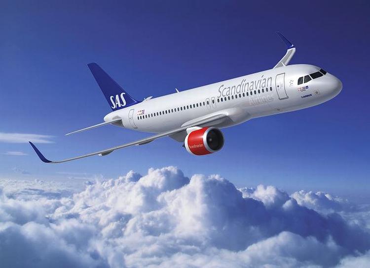 Generationsskifte. Det er denne nye Airbus 320-variant, som SAS har besluttet sig til at satse på. Blandt andet de nye lange winglets for enden af vingerne er med til at spare brændstof. 