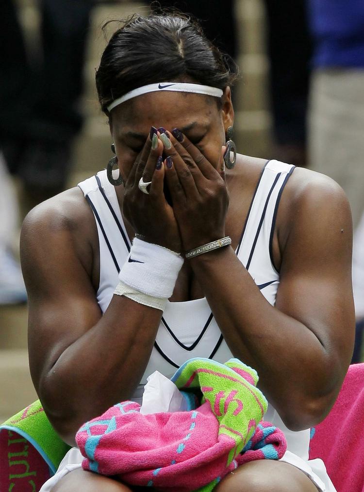 Påvirket. »Jeg græder normalt ikke, jeg forstår det ikke helt«, sagde Serena Williams efter kampen. 