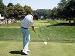 langtslående. Selv om Andreas Hartø slår langt fik han problemer på den vanskelige US Open-bane, men han lærte en lektie. 