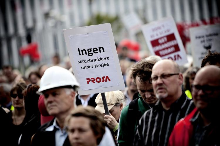 Konflikt. Der har været strejke og blokader foran CSC i Valby i længere tid. 