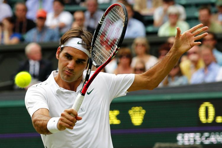 kontrol. Roger Federer fra Schweiz spillede en rigtig flot kamp mod David Nalbandian, som Federer tidligere har haft det svært mod. 