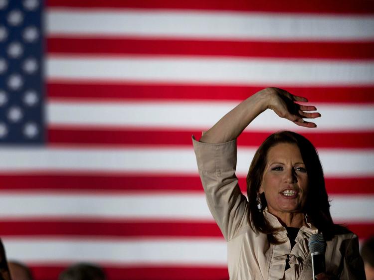 Hjemmebane. Michelle Bachmann er på hjemmebane i Iowa. Hun er bosat i byen Waterloo, og står stærkt i meningsmålingerne om at blive republikanernes præsidentkandidat. 