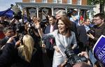 Udfordrer. Michelle Bachmann i Waterloo, Iowa i går, hvor hun bekendtgjorde, at hun vil kæmpe for at blive republikanernes præsidentkandidat ved næste års valg. 