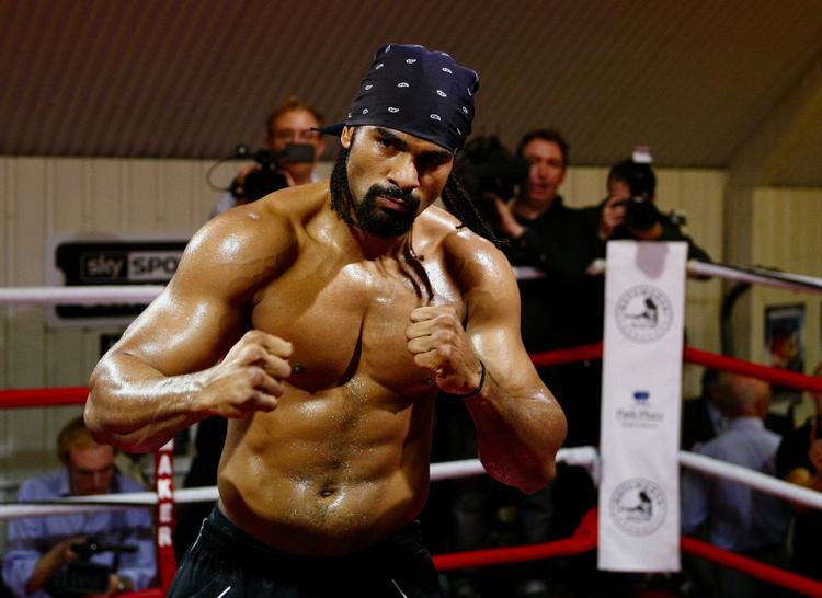 trimmet. David Haye tager imod pressen i sit træningscenter. Lørdag står englænderen i ringen over for den ukrainske kæmpe Vladimir Klitschko. 