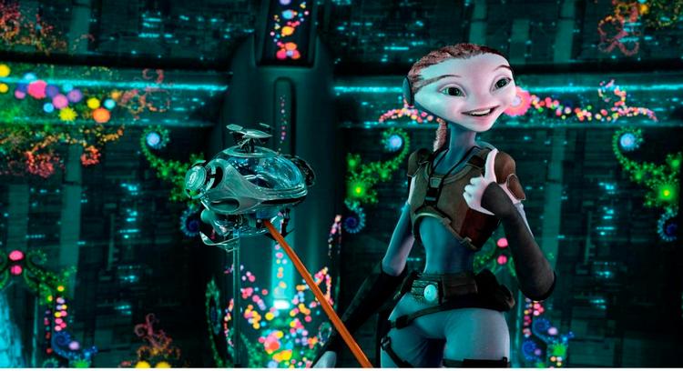 Farver. Det totalitære Mars er et dystert, farveløst sted. Det laver Milos forbundsfælle, den yndige marsbo Ki, om på. 