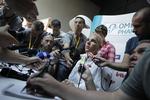 Fokus. Philippe Gilbert var i centrum ved et pressemøde i går. Han håber på, at han igen er i journalisternes søgelys, når første etape af årets Tour de France er afviklet i dag. 
