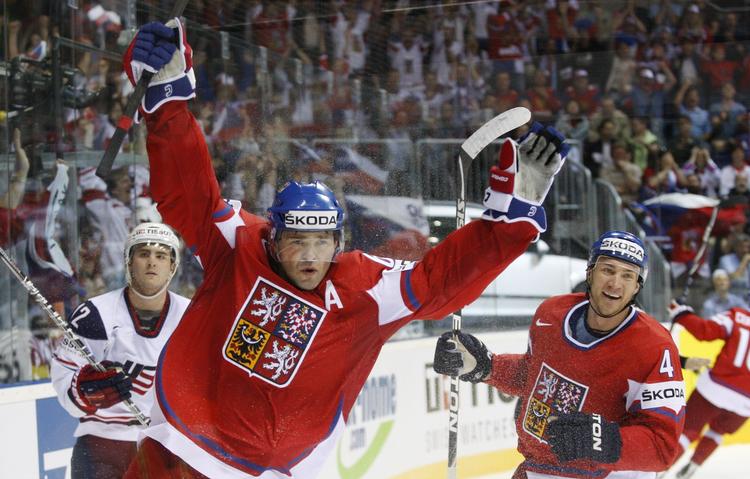 Stjerne. Tjekken spiller for Philadelphia Flyers i USA, men her ses han i nationaldragten for sit hjemland. 
