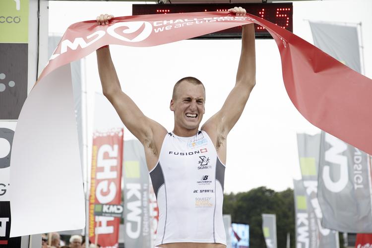 Triumfator. Rasmus Petreus vandt Aarhus Challenge i tiden 3:48:18 timer. 