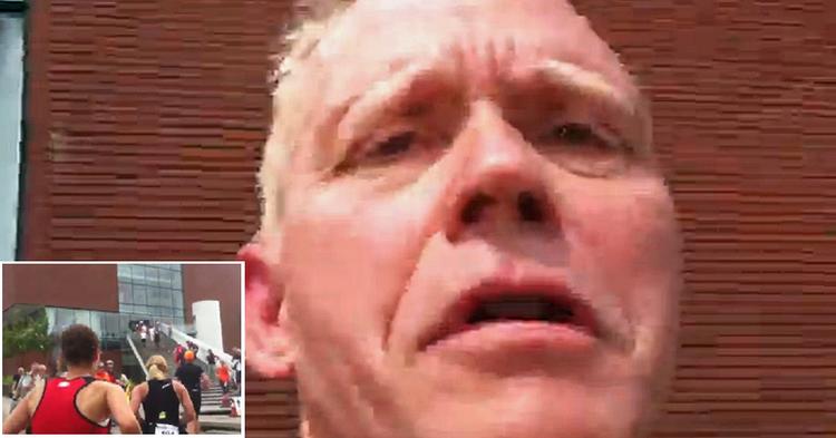 Motionsredaktør tog et videokamera med på løbeturen til Aarhus Callenge i weekenden. Det er 'opstigningen' til ARoS i det indsatte billede. 