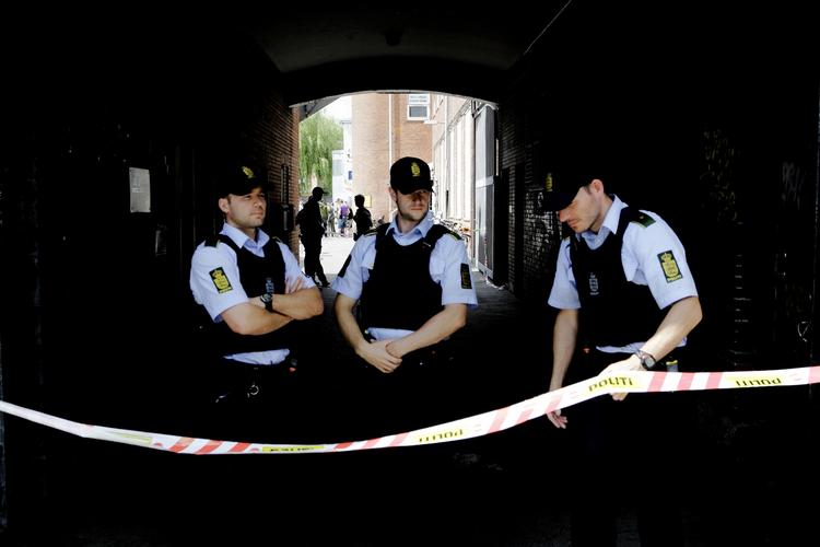 gerningssted. Skyderiet fandt sted i denne baggård. 