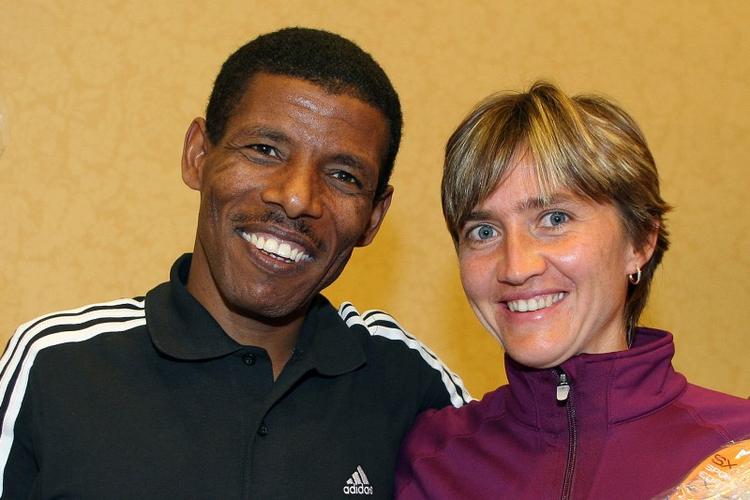 FARTDJÆVLE. Haile Gebrselassie og Irina Mkitenko - nogle af verdens hurtigste maratonløbere er klar til Berlin 25. september. 
