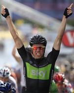 Sejr. Edvald Boasson Hagen har tidligere vundet en etape i Giro d'Italia, men intet overgår en etapetriumf i Tour de France. 