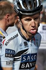 Vandbærer. Chris Anker Sørensens Tour starter først rigtigt torsdag, hvor han skal beskytte kaptajnen Alberto Contador på etapens indledende fase. 