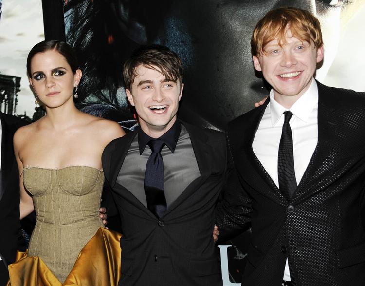 Emma Watson, Daniel Radcliffe og Rupert Grint i New York. 