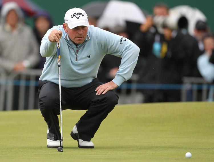 fri. Thomas Bjørn kom med i British Open på et afbud og føler derfor ikke noget pres. Måske er det årsagen til den fantastiske 1. runde i 65 slag. 