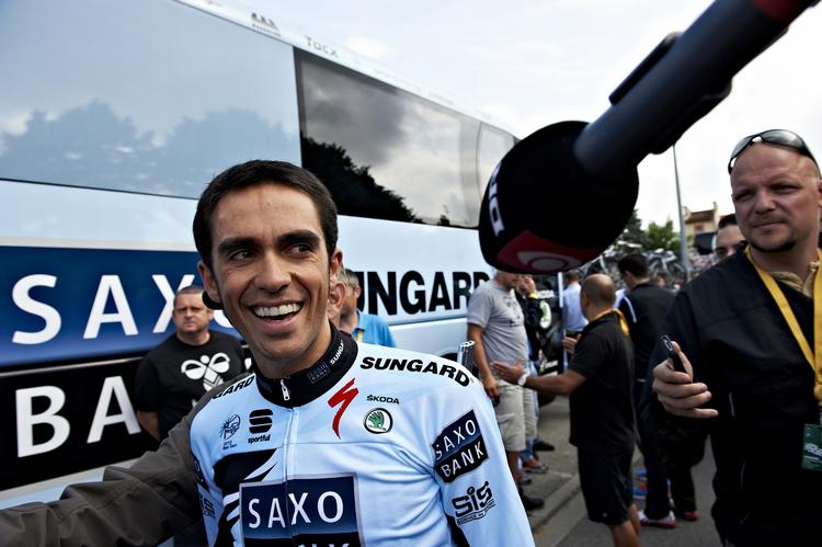OPTIMIST. Alberto Contador er fortrøstningsfuld forud for morgendagens etape. 