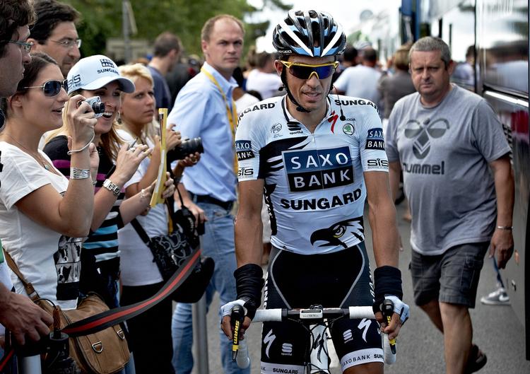 Superstjerne. Contador vil langt fra skrive under på, at det havde været en nem dag. 