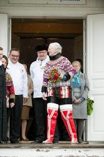 Nuuk. Regentparret efter gudstjeneste i Nuuk Domkirke sammen med præsten Marianne Platu Olsen. 