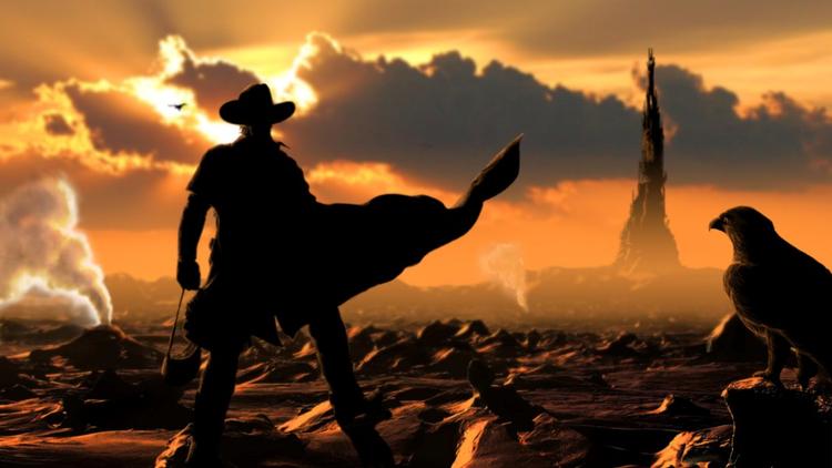 Øv. Stephen King låner angiveligt fra flere af sine tidligere bøger samt gamle film til sin blandingsgenre i 'The Dark Tower', som burde kunne trække fans af Harry Potter- eller Ringenes Herre-serierne i biografen i stor stil. Men det bliver ikke snart. Faktisk bliver det muligvis slet ikke. 