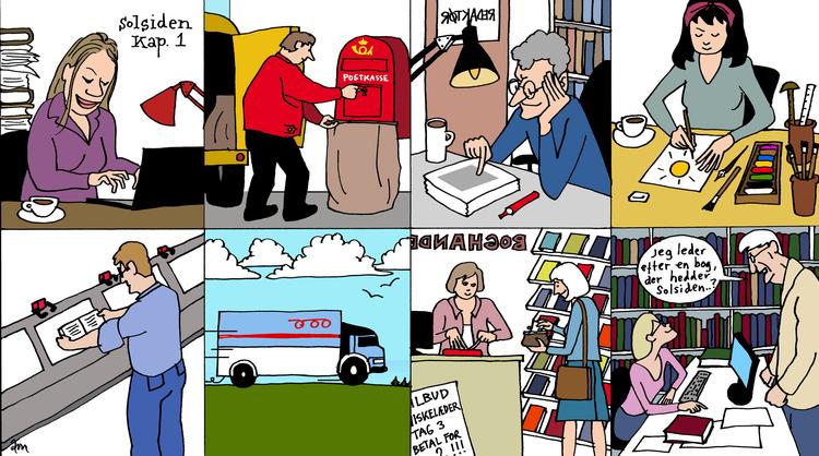 Litteratur. Litteraturen er et stort kredsløb og en stor rigdom. Begge ting skal medregnes i diskussionen om litteraturstøtten. Tegning: Anne-Marie Steen Pedersen 