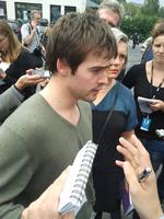 Øjenvidne. 22-årige Thorbjørn Vereide var tæt på at blive et af morderens ofre på den norske ø Utøya. 